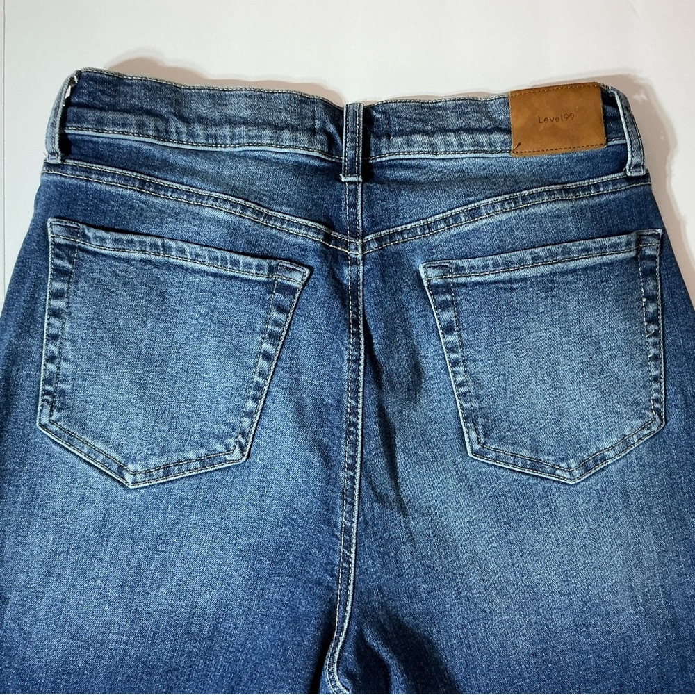 Level 99 High Rise Wide Leg Size 30 Blue raw hem - Picture 12 of 12